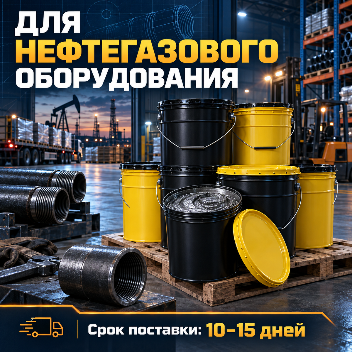 Резьбовая уплотнительная смазка для труб, обсадных колонн и бурильных труб