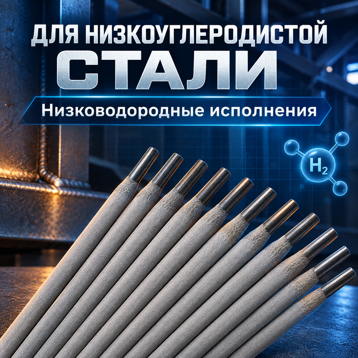 Сварочные электроды E6013 / E7018 / E8018 для ручной дуговой сварки
