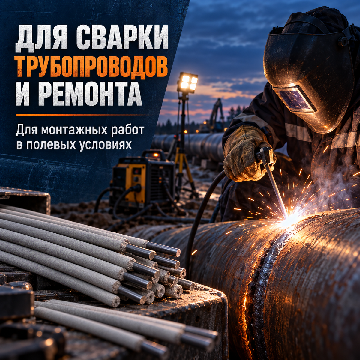 Сварочные электроды E6013 / E7018 / E8018 для ручной дуговой сварки