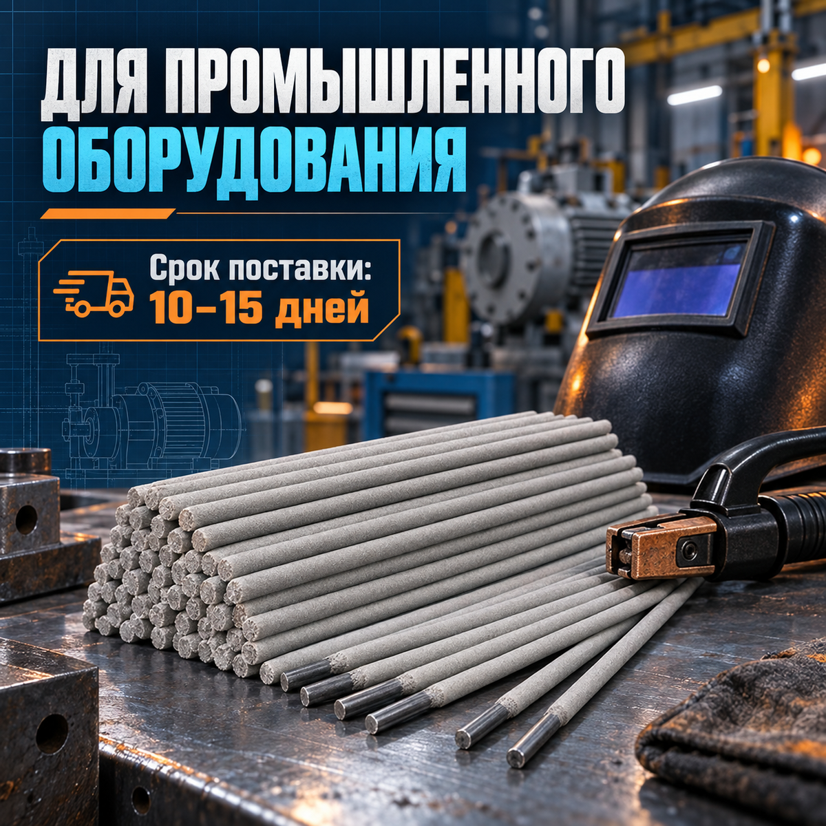 Сварочные электроды E6013 / E7018 / E8018 для ручной дуговой сварки