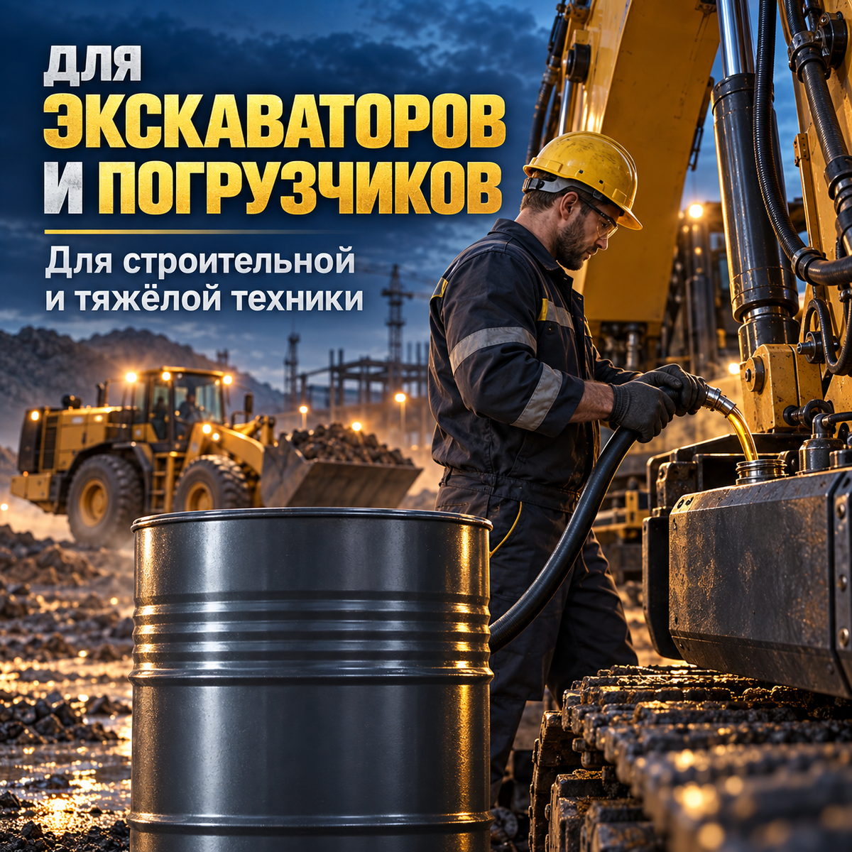 Противоизносное гидравлическое масло L-HM 32 / 46 / 68 для строительной техники