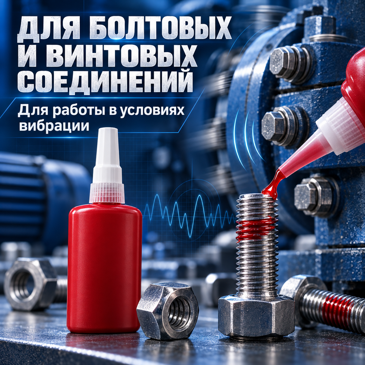Фиксатор резьбы 222 / 243 / 263 / 271 для защиты соединений от самоотвинчивания