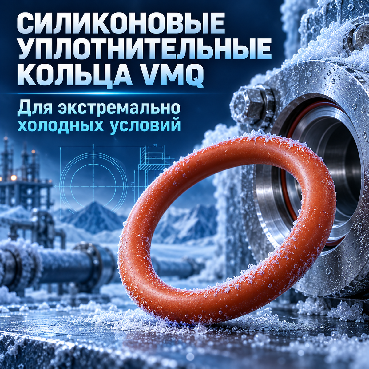 Силиконовые уплотнительные кольца VMQ для низкотемпературных условий