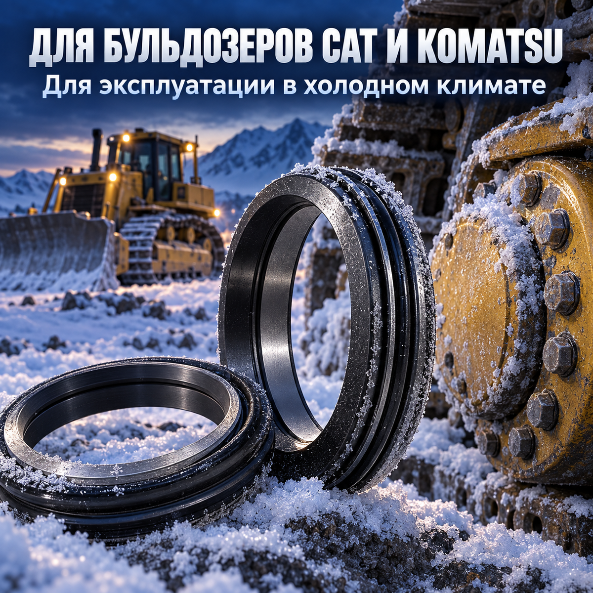 Плавающее уплотнение FMVQ до −60 °C для ходовой части бульдозеров