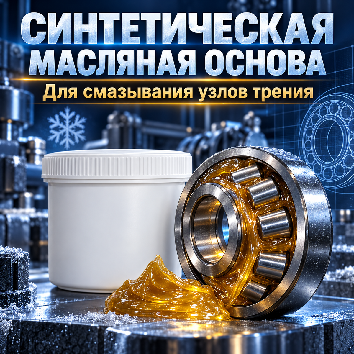 Низкотемпературная синтетическая смазка до −60 °C для бурового оборудования