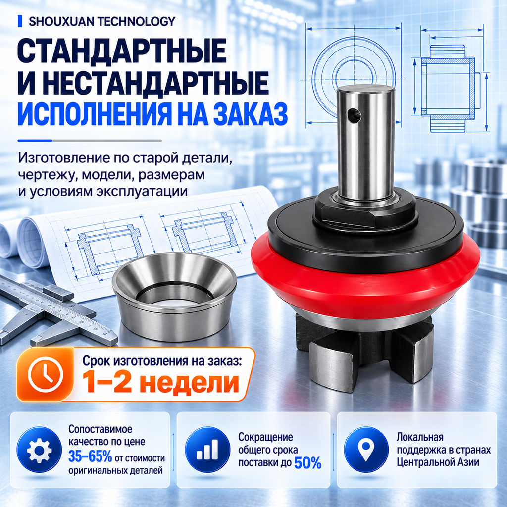 Клапан бурового насоса в сборе из стали 42CrMo с износостойкой наплавкой для EMSCO, Gardner Denver и National, изготовление на заказ