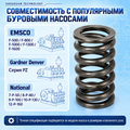 Alloy steel drilling pump valve spring with increased fatigue resistance for EMSCO, Gardner Denver and National, custom manufacturing