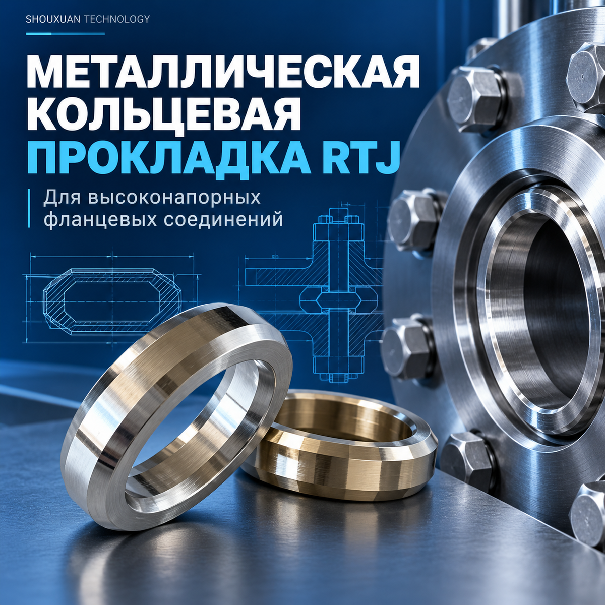 Metal Ring Type Joint Gasket for High Pressure Flanges, Soft Iron / 304 / 316 / Inconel 625