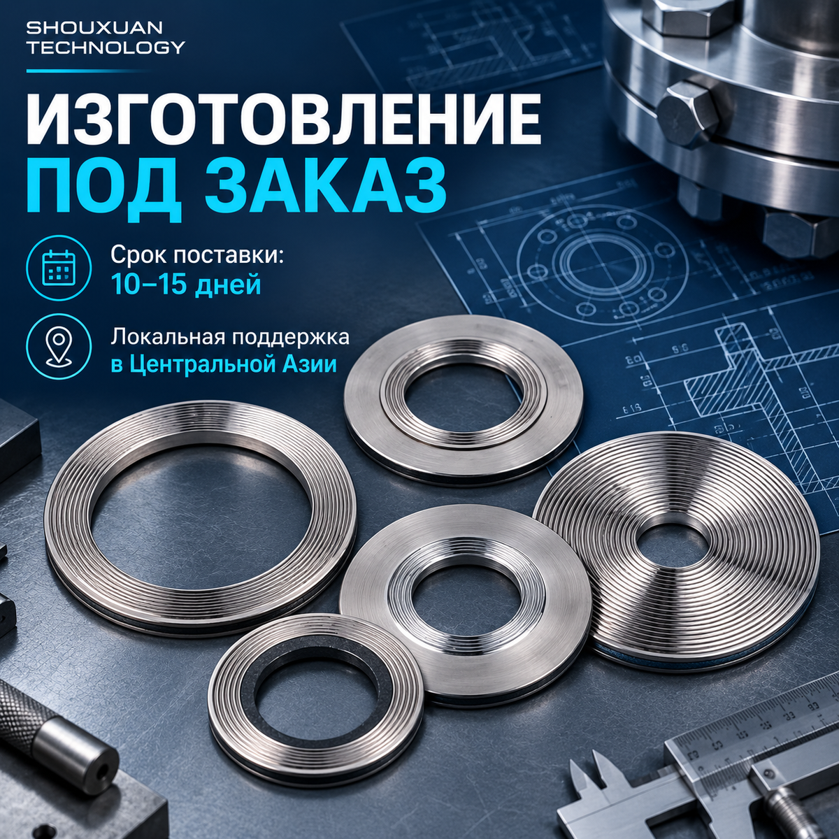 Stainless Steel Serrated Gasket with Graphite for High-Pressure and High-Temperature Flanges