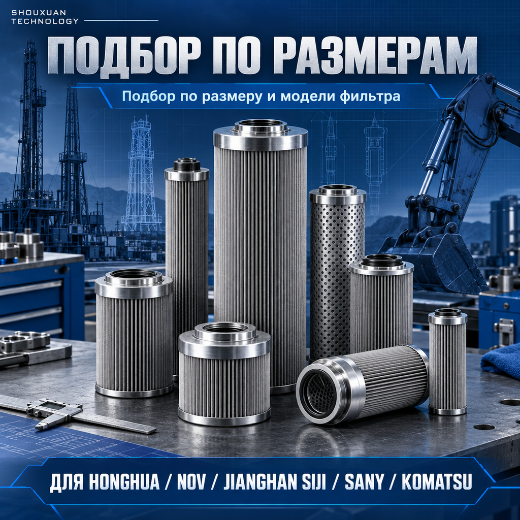 Гидравлический фильтроэлемент из стекловолокна 3–20 мкм для гидравлических систем