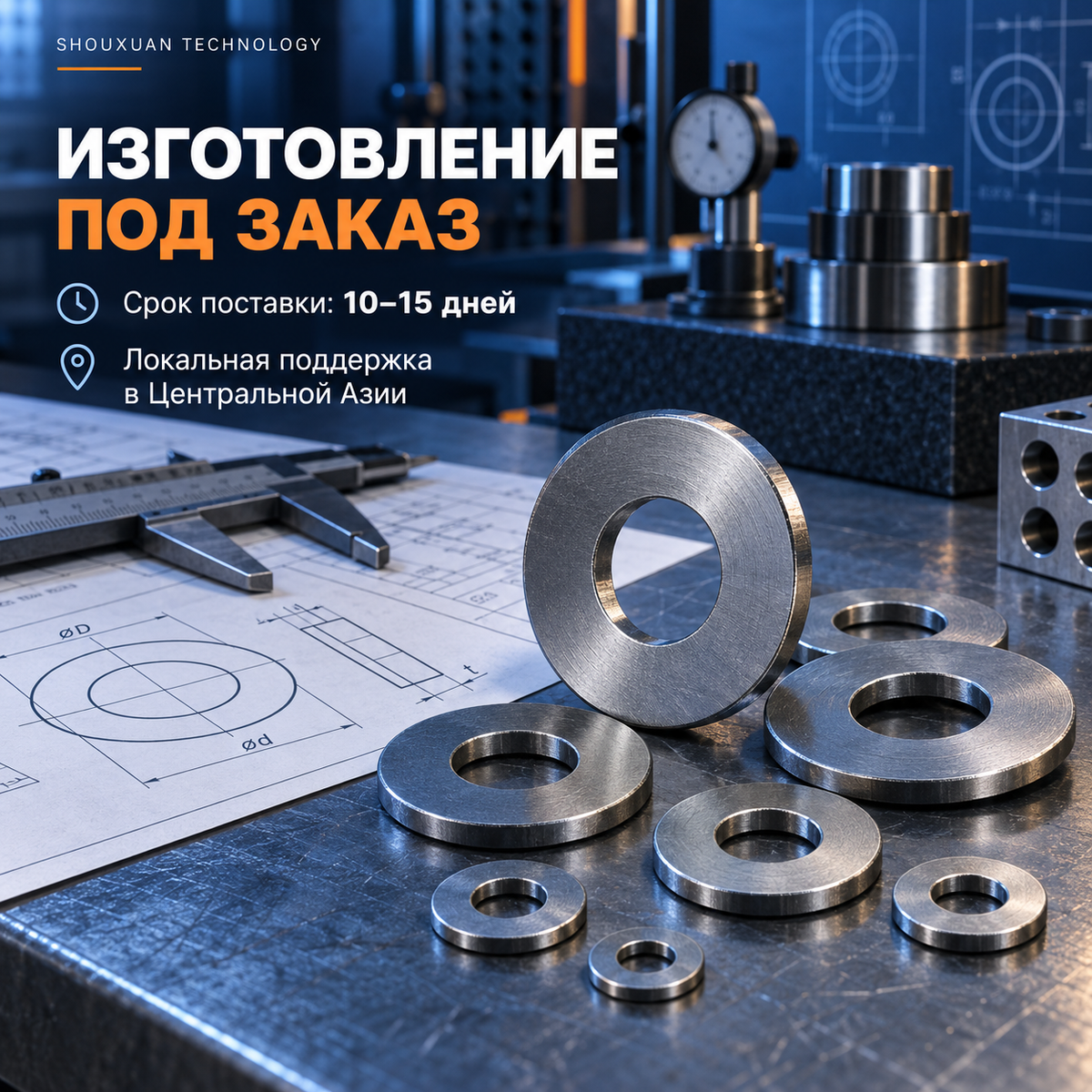 Flat washers HV140 / HV200 / HV300, M3–M36