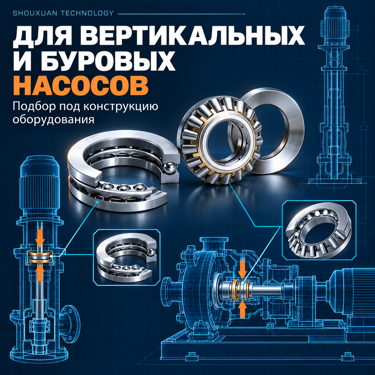 P6 Thrust ball and roller bearings for axial loads