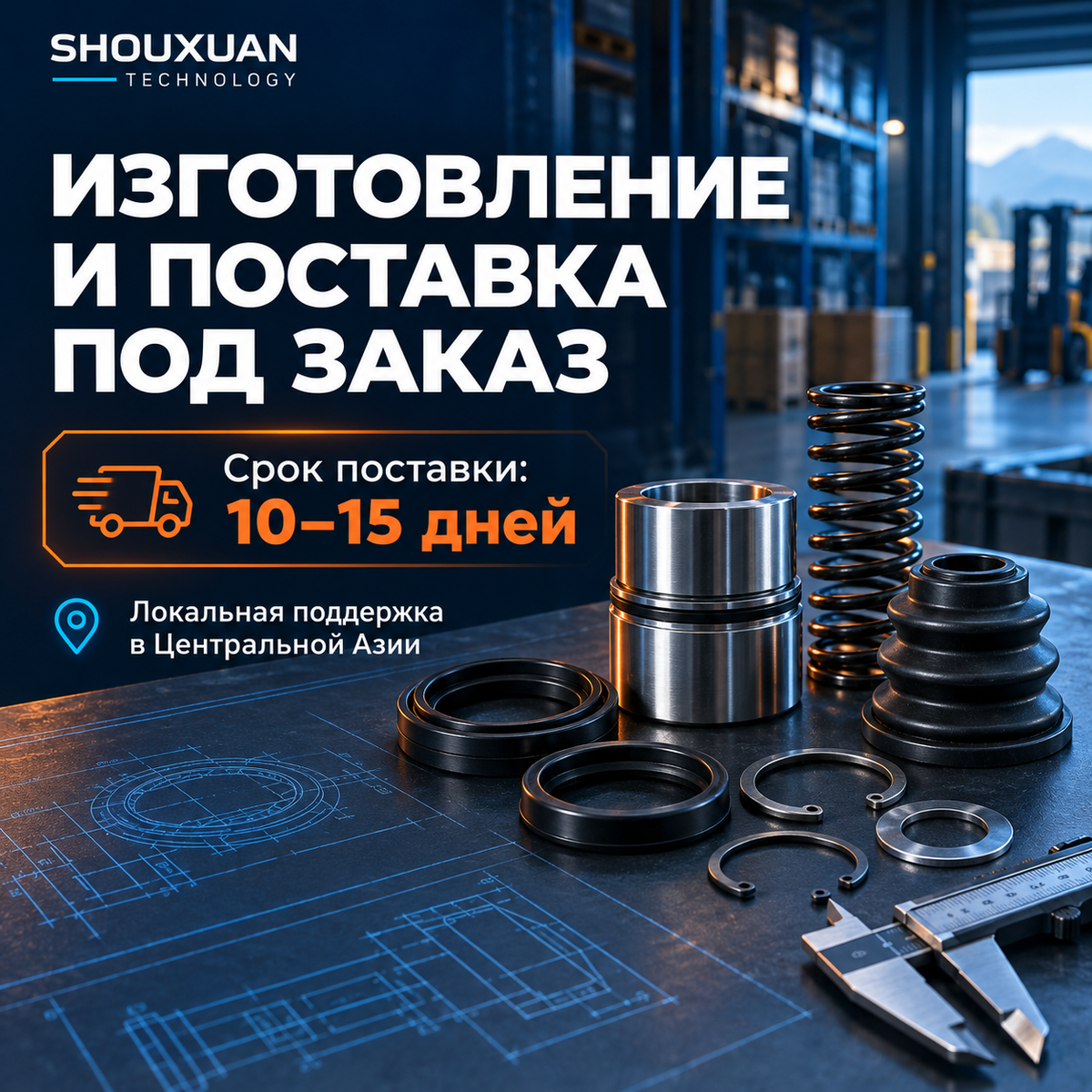 Brake cylinder repair kit: NBR/FKM seals, piston and spring